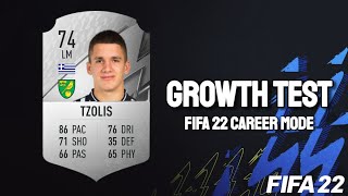 Christos Tzolis Growth Test FIFA 22 Career Mode [upl. by Alcinia409]