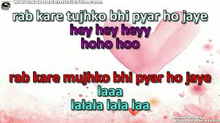 Rab Kare Mujhko Bhi Pyar Semi Vocal Female Video Karaoke Lyrics [upl. by Vrablik]