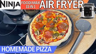 THE BEST HOMEMADE PIZZA AIR FRYER  NINJA FOODI 15 in 1 Recipe  A Light and Crisp Deep Pan Base [upl. by Ahsikar443]