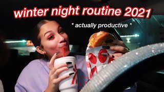 my productive winter night routine 2021 ❄️  vlogmas day 7 🎄  alyssa howard 🥰 [upl. by Nitsu197]