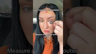 HOW TO EASILY APPLY STRIP LASHES IN SECONDS 💖 lashtutorial shortsvideo [upl. by Doehne]