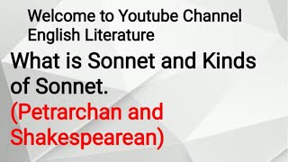 Sonnet  Petrarchan Sonnet  Shakespearean Sonnet Examples  Iambic Pentameter Urdu Hindi [upl. by Aniwde]