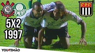 Gols Corinthians 5x2 Palmeiras  Campeonato Paulista 19041997  Hattrick Donizete Pantera [upl. by Eradis]