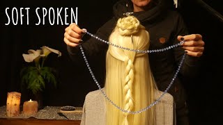 Romantasy hairstyle  braiding and brushing with soft spoken and whisper  ASMR [upl. by Ewall]