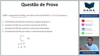 QUESTÃO 22008  PIB CPA10 CPA20 CEA AI ANCORD [upl. by Alaham813]