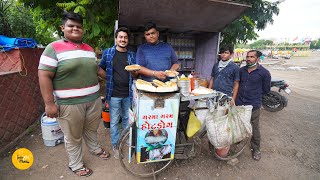 Two Brothers Selling Hot Dog On his Cycle Rs 50 Only l Rajkot Street Food [upl. by Cynar]