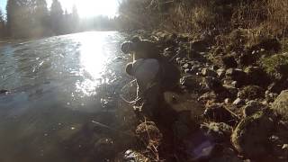 GoPro Steelhead Fishing Bogachiel River Dec 2014 [upl. by Verlie]