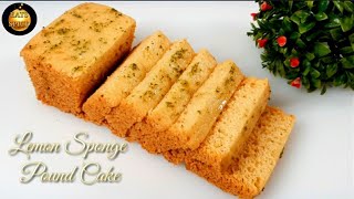 LEMON SPONGE POUND CAKESOFT amp MOIST LEMON TEA CAKE WITHOUT OVEN [upl. by Uela980]