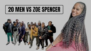 20 MEN VS 1 YOUTUBER ZOESPENCER [upl. by Nnaes]