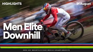 Men Elite Downhill Highlights  2024 UCI Mountain Bike World Championships [upl. by Anihcak794]