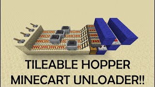 Tileable Hopper Minecart Unloader  119 Compatible SEE PINNED [upl. by Micheal9]