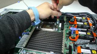 IBM System x3550 M4 Remove Heat Sink Rentention Module [upl. by Llennhoj]