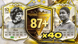 40x 87 BASE OR CENTURIONS ICON PACKS 🥳 FC 24 Ultimate Team [upl. by Noyad]