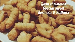 Goan Christmas Special Sweet  kormola amp Kulkuls Recipe  goan sweet recipe [upl. by Hpeseoj]