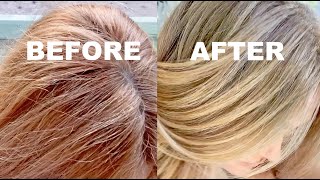 TONING BRASSY ORANGE HAIR AT HOME  Rinsage Tutorial [upl. by Lucius726]