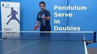 Pendulum Serve in Doubles  Table Tennis  PingSkills [upl. by Bravar]