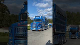 Molanders Scania T cab doing a convoy with ond of there other truck😎 molanderstransport [upl. by Htial]