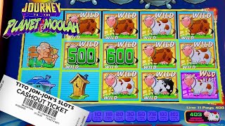 Moolah Bonus Big Line Hits Baby Unicow and More Journey to the Planet Moolah Slot Bonus 🎰 🐮 [upl. by Trebron]