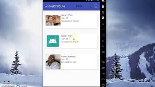 Android SQLite database Create Read Update Delete data displayed on a Recyclerview [upl. by Isia]