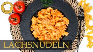 Cremige LACHS PASTA  schnelles Feierabendrezept [upl. by Yaf721]