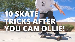 10 EASY Skate Tricks AFTER You Can Ollie INTERMEDIATE [upl. by Etnovahs]