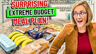 The EASIEST Extreme Budget Meal Plan to Tame the Grocery Budget [upl. by Enylorac284]