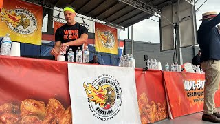 BUFFALO WING EATING CONTEST OF THE WORLD 2024 Professional Eaters [upl. by Airotnahs]