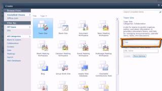 SharePoint 2010  Site Owner  Creating a Team Site [upl. by Ecienahs]