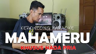 MAHAMERU KARAOKE KERONCONG INDONESIA NADA PRIA [upl. by Airdnax]