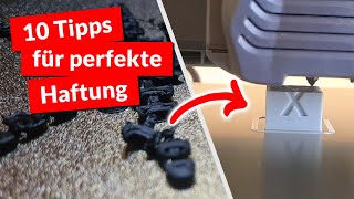 10 Tipps für perfekte Druckbett Haftung auch ohne Kleber  3DDruck Tutorial [upl. by Cardie492]