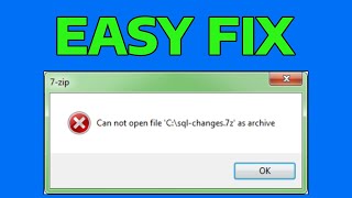 How To Fix 7Zip Cannot Open File as Archive Error [upl. by Toogood]