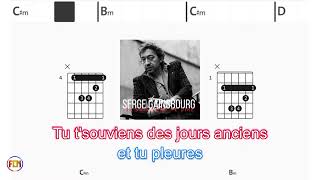 SERGE GAINSBOURG Je suis venu te dire FCN GUITAR CHORDS amp LYRICS [upl. by Nasus]