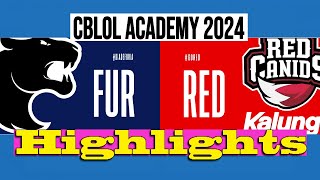 FURIA VS RED CANIDS  CBLOL ACADEMY 2024  Highlights [upl. by Silado829]