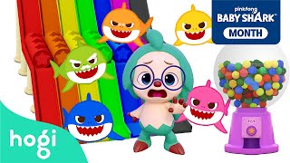 Colorful Pop It  Jingle Play  Slides｜Shark Month Special 🦈｜Hogi Pinkfong [upl. by Naitsihc101]