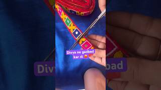 DIY Earrings from Lace  How to make navratri earrings for girl  Ghamu Saran shorts craft [upl. by Ihculo]