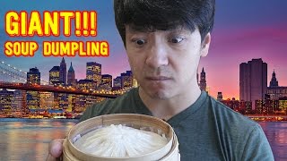 GIANT Soup Dumpling Xiao Long Bao Food Review [upl. by Aremmat]