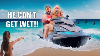 Taking my floofy dog on a JET SKI… Will he stay DRY [upl. by Kerby]