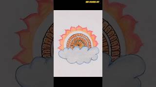 How to draw a beautiful rising Sun mandala art kbdcreativeart art mandalarts viralshorts [upl. by Ahsekal]