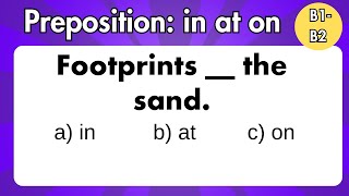 Prepositions of Place AT IN ON  Can you score 3030 [upl. by Nikolaos]