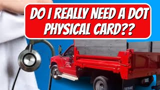 DO I NEED A DOT MEDICAL CARD  185 [upl. by Trojan]