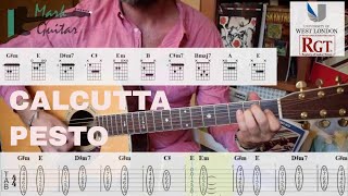 Pesto  Calcutta  Accordi HOW TO PLAY  EASY lesson tutorial GUITAR tab [upl. by Chainey510]