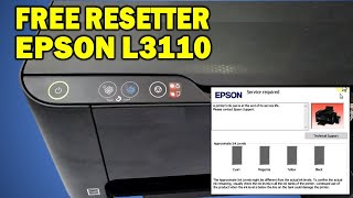 How To Reset Epson L3110 printer ink pad is at the end of its service life with FREE RESETTER [upl. by Grider964]