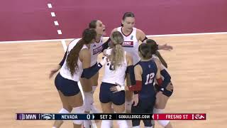 HIGHLIGHTS Nevada at Fresno State Volleyball 102424 [upl. by Leahsim]