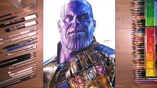 Drawing of Thanos with Infinity Gauntlet [upl. by Adnoek]