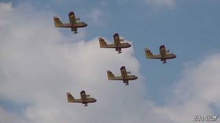 Canadair Waterbomber CL415 in V formation  1080p HD [upl. by Aiynot]