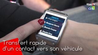 CES14  Une montre Galaxy Gear connectée à la voiture [upl. by Nylavad]