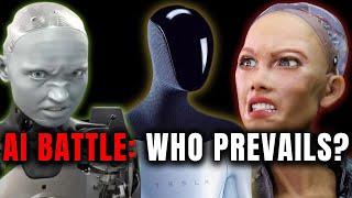 Sophia Ameca and Tesla Optimus Clash  Whos The Best AI Robot  AI Tech Academy [upl. by Orwin185]