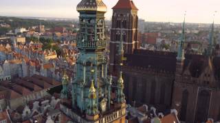 Gdańsk z lotu ptaka 4K  Gdansk from above 4K Poland [upl. by Anivek743]