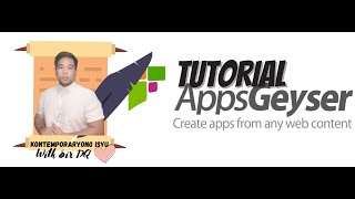 APPSGEYSER Tutorial on HOW TO CREATE EDUCATIONAL MOBILE APPLICATION [upl. by Eidnarb]