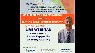 Social Security Disability Law updates For the MS Community during Covid19 [upl. by Atenaz]